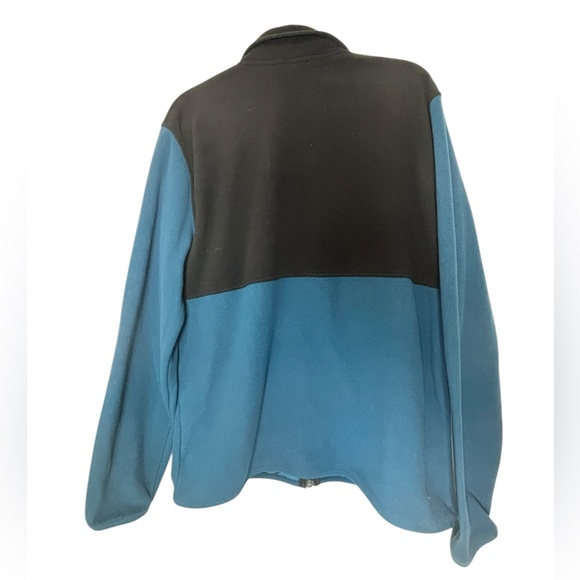The North Face Mens Large Full Zip Fleece Jacket Blue Black Hiking Outdoor - Picture 4 of 9
